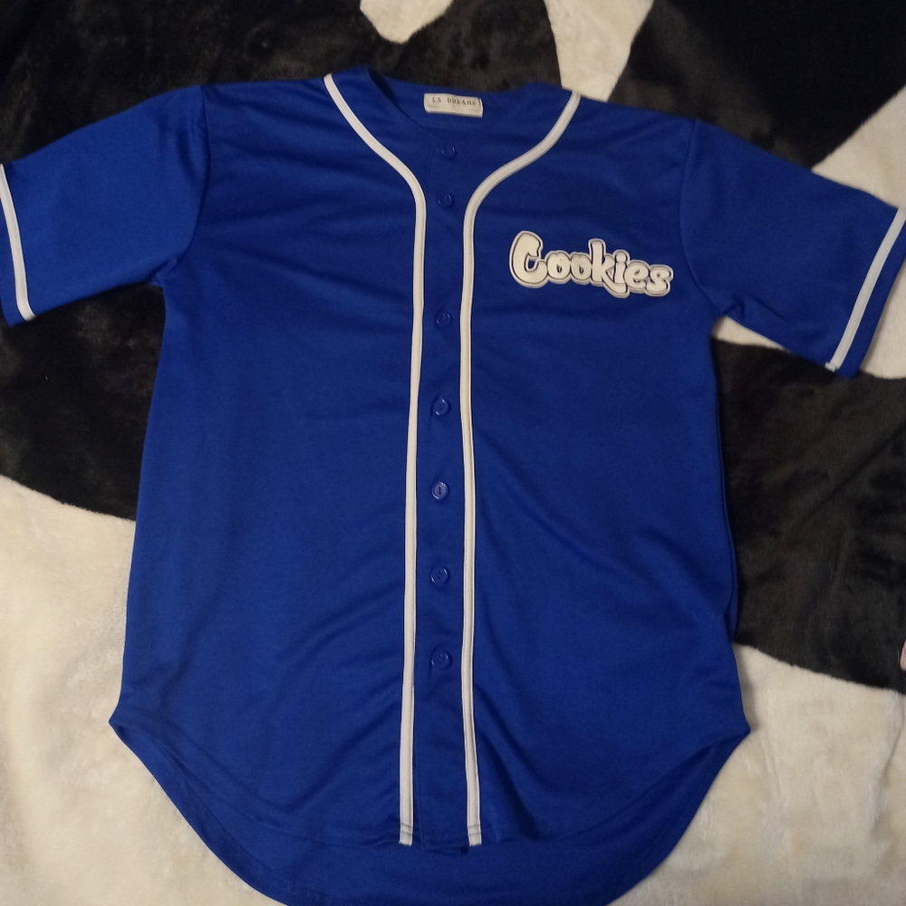 Blue Cookies Button up Jersey